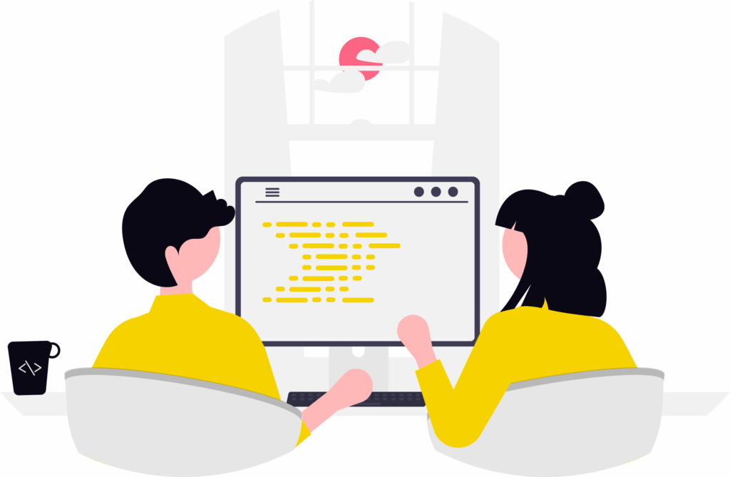 programadores creando codigo para una web accesible para la inclusión digital